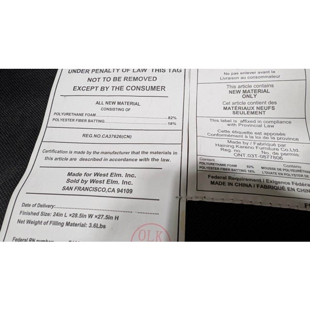 Wood Pair of West Elm Oliver Modern Barrel Chairs in Cream For Sale - Image 7 of 8