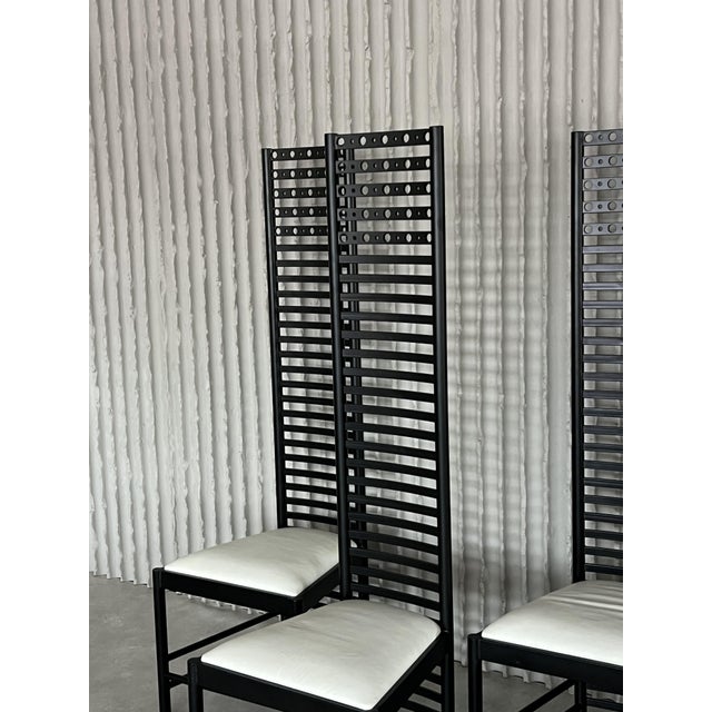 Metal Vintage Steel Dining Chairs, 1980s, Set of 4 For Sale - Image 7 of 9