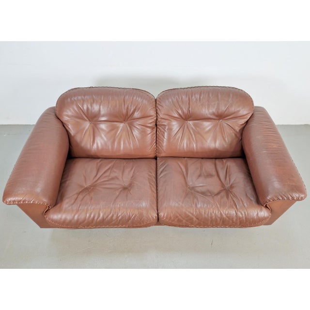 DS101 Two-Seater Sofa in Leather from de Sede, 1970s For Sale - Image 10 of 17