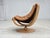Scandinavian Swivel Armchair in Leather and Bentwood, 1980s For Sale - Image 15 of 18