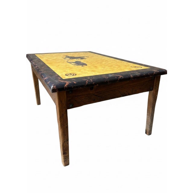 Late 20th Century Vintage Molesworth Style Western 3-Piece Coffee & Accent Table Set For Sale - Image 5 of 12