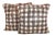 Gray Dyed Check Buffalo Plaid Natural Fur Pillow For Sale - Image 8 of 12