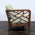 Contemporary Rattan Lounge Chair With Floral Green Cushions For Sale - Image 3 of 10