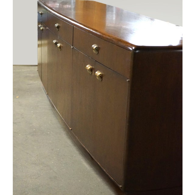 Mid-Century Modern 1960s Lovely Curved Mid-Century Buffet Attributed to Dunbar and Edward Wormley For Sale - Image 3 of 16