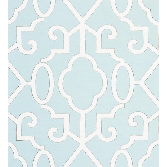 Sample - The House of Scalamandr�� Ming Fretwork Wp Wallcovering, Aquamarine For Sale