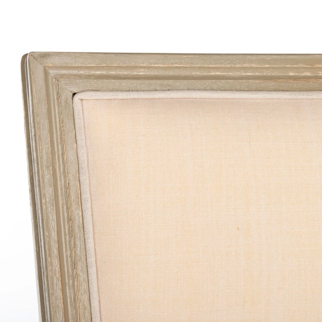 Wood Counter Stool in Light Beige & Rustic Grey - a Pair For Sale - Image 7 of 10