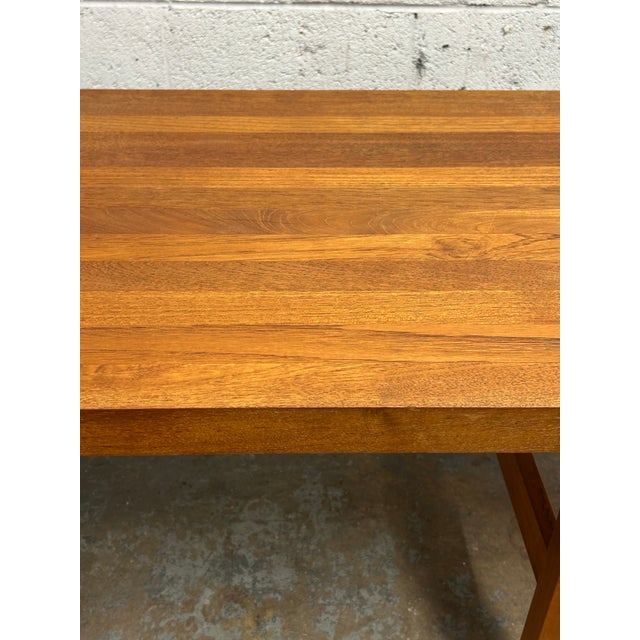 Mid-Century Modern Mid Century Modern Danish Solid Teak Coffee Table Signed Illegibly 1960s For Sale - Image 3 of 7