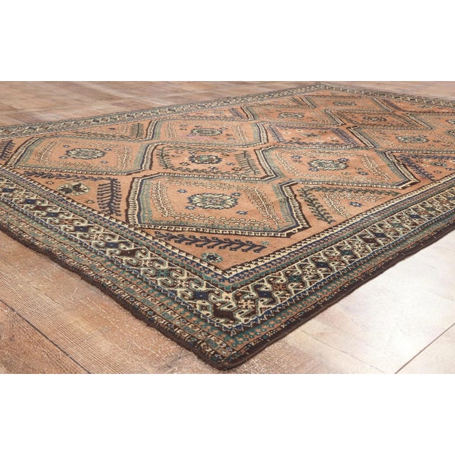 Textile Mid 20th Century Vintage Persian Shiraz Rug - 06'05 X 10'05 For Sale - Image 7 of 9