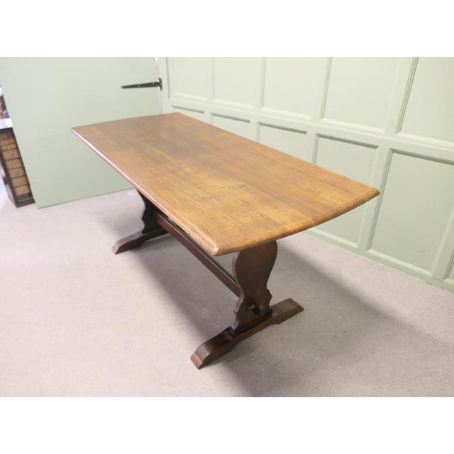 Vintage Refectory Dining Table in Oak, 1960 For Sale - Image 4 of 7