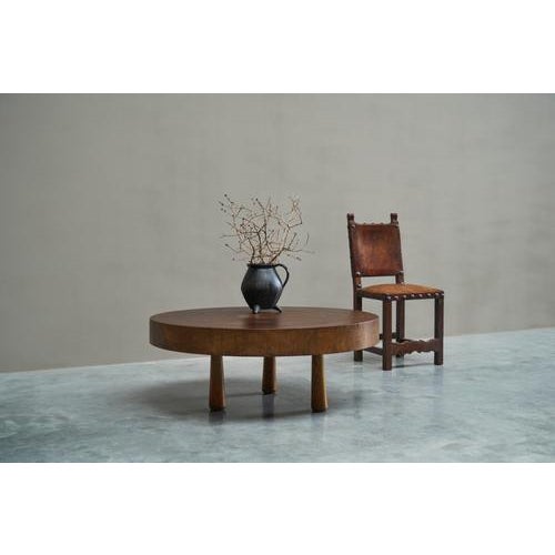 Vintage Organic Coffee Table with Tree Trunk Top, 1950s | Chairish