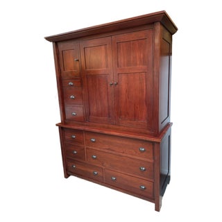 Stuart Davis Nauvoo Bedroom Collection Media Armoire, Cherry Wood For Sale