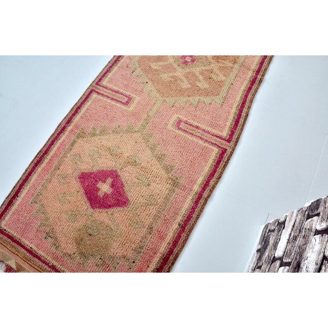 Textile Tribal Floral Handknotted Runner For Sale - Image 7 of 10