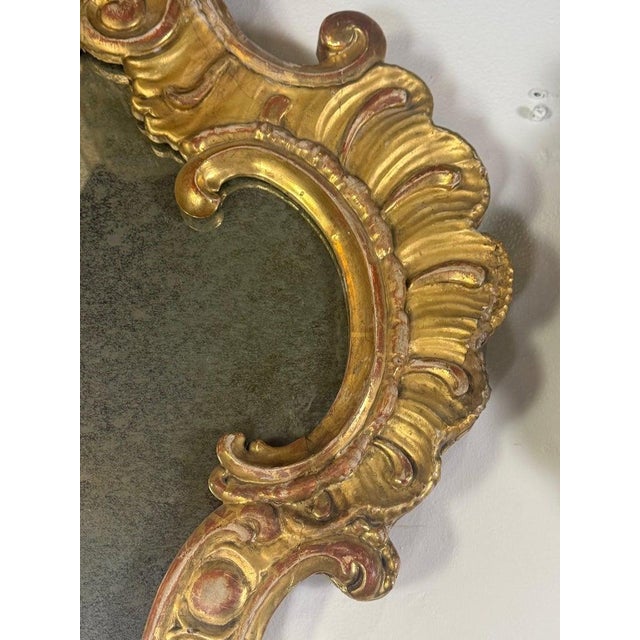 Pair of Italian Rococo Revival Giltwood Mirrors, Circa 1850–1870 For Sale - Image 9 of 18