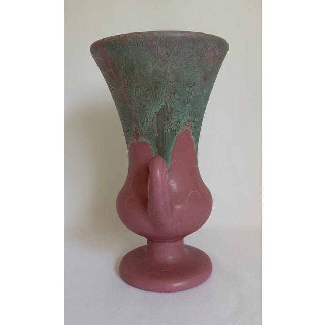 Vintage Camark Pottery Double-Handled Vase For Sale - Image 4 of 11