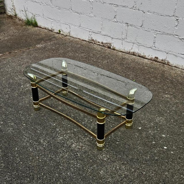 Italian Faux Tusk Glass Coffee Table, 1980s For Sale - Image 6 of 15