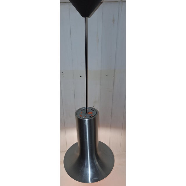 1970s Vintage Ceiling Lamp with Orange Aluminum Shade, 1970s For Sale - Image 5 of 7