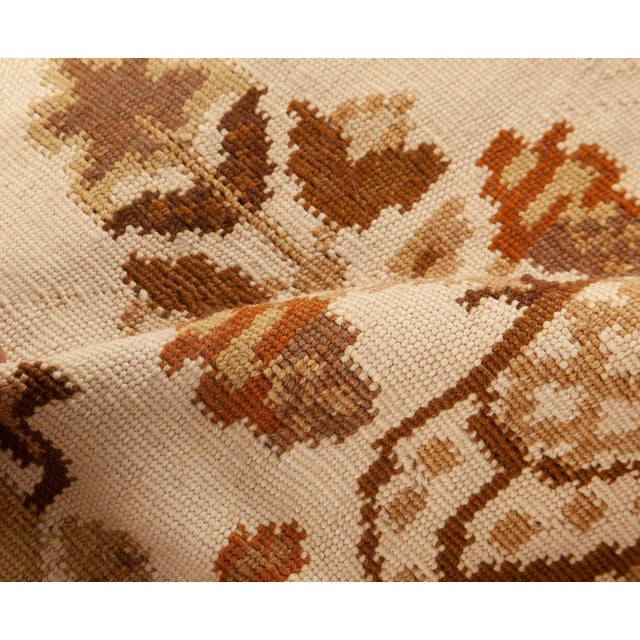 Contemporary Bessarabian style white, beige & brown wool rug by Doris Leslie Blau Size: 9'6" × 12'0" (289 × 365 cm). This...