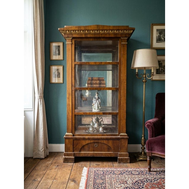 Mid 19th Century Biedermeier Style Glazed Vitrine (Or Display Bookcase) For Sale - Image 4 of 5