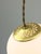 Mid-Century Modern Mid-Century Modern Italian Pendant Lamp in Brass and Opaline For Sale - Image 3 of 15