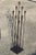 Metal Brutalist Metal 42" Floor Candelabra, Manner of Harry Bertoia For Sale - Image 7 of 16