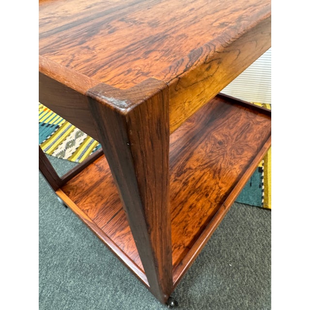 Rosewood Bi-Level Trolley, Vintage For Sale - Image 10 of 14