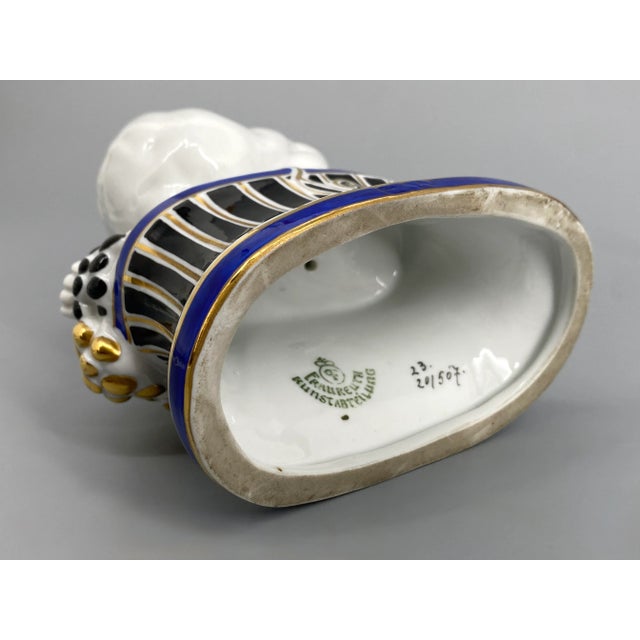 Art Nouveau Traubenesser Porcelain Figurine by Carl Nacke for Fraureuth, 1920 For Sale - Image 12 of 16