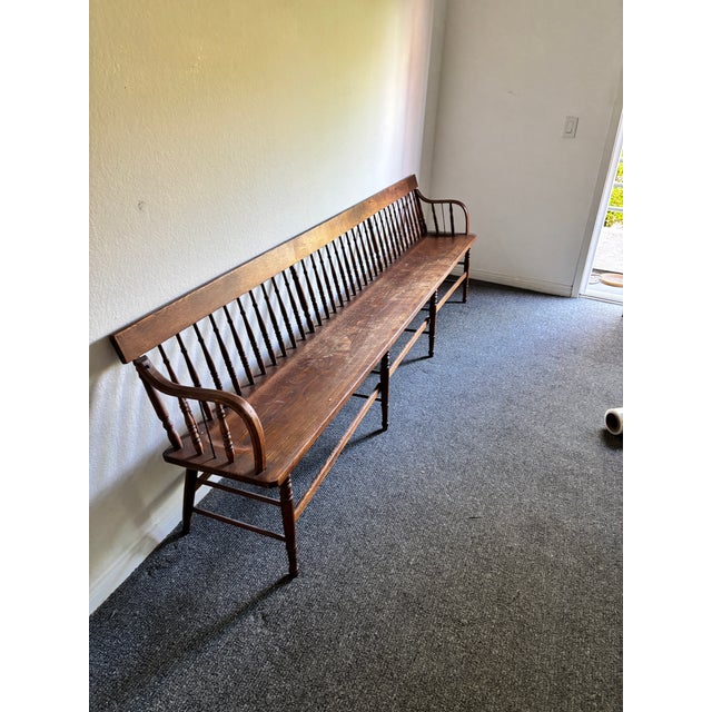 Early 1900s Church Bench For Sale - Image 4 of 9