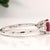 Red Bright Red Ruby Ring With Diamond Accents: Solid 14k Gold, Oval 8x6mm, Size 6.75 For Sale - Image 8 of 8