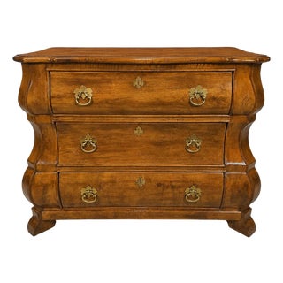 Vintage CTH Sherrill Occasional French Bombe Style 3-Drawer Chest For Sale