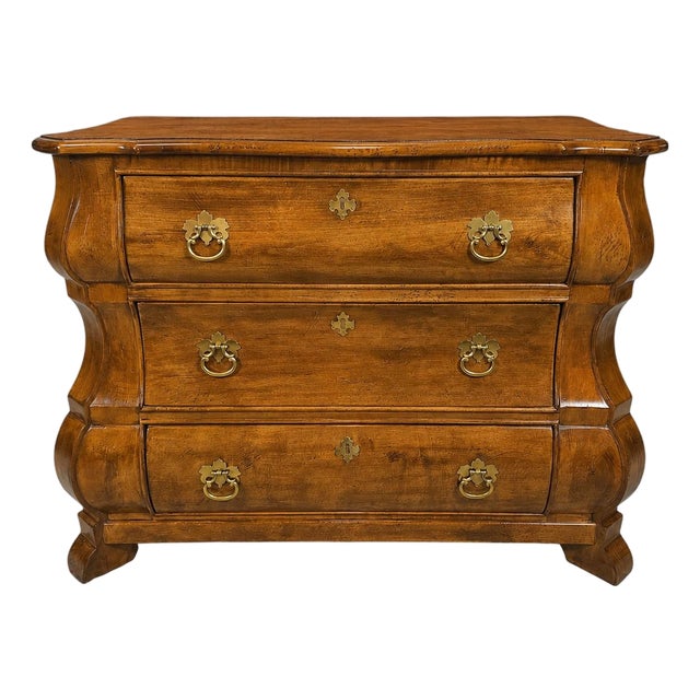 Vintage CTH Sherrill Occasional French Bombe Style 3-Drawer Chest For Sale