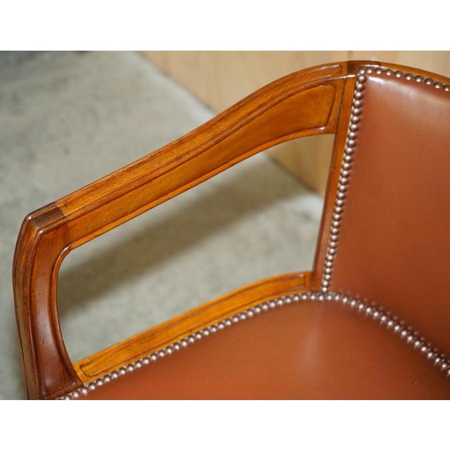 Wood French Art Deco Art Nouveau Walnut Armchairs by Leon Jallot, Set of 2 For Sale - Image 7 of 18