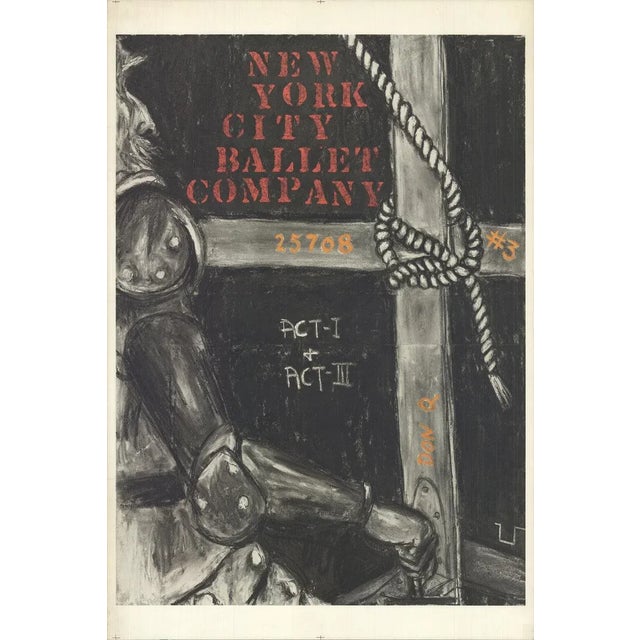 1968 George Segal 'New York City Ballet Company Act-I & Act-II' Black,Gray Serigraph For Sale - Image 4 of 4