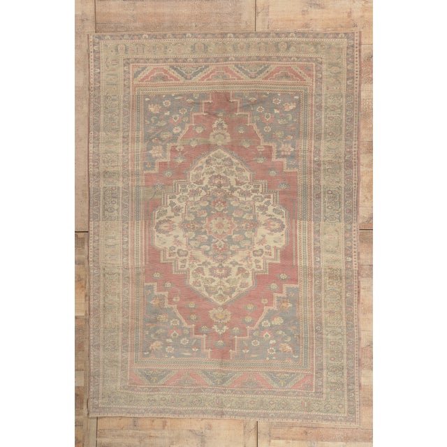Vintage Turkish Oushak Rug, 06'11 X 09'09 For Sale - Image 10 of 10