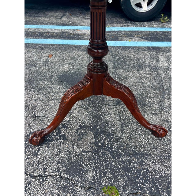 2000 - 2009 Vintage Baker Furniture Charleston Collection Tilt-Top Tea Table For Sale - Image 5 of 9
