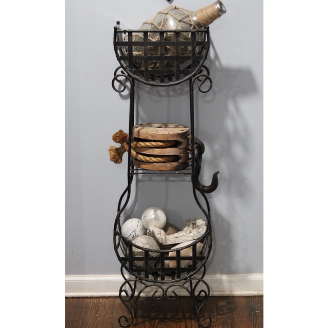 French Country Cast Iron Tiered Metal Plant Stand Chairish