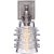 Chapman & Myers for Visual Comfort Signature Covington Sconce in Antique Nickel with Clear Ribbed Wide Glass For Sale