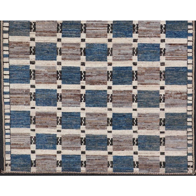 Contemporary Modern Multicolor Wool Rug by Keivan Woven Arts 6'9 X 9'10 For Sale - Image 3 of 11