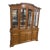 Vintage Thomasville Oak Glass Display China Cabinet & Hutch For Sale