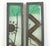 Pair of Wood Framed Painted Folk Art Glass Windows For Sale - Image 6 of 8