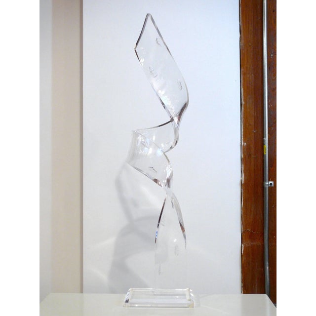 Tall Lucite Sculpture With Seashells For Sale - Image 4 of 12