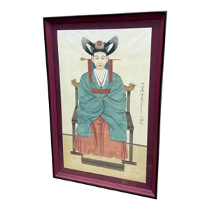 Korean Ancestor Portrait Large Scale Framed Painting