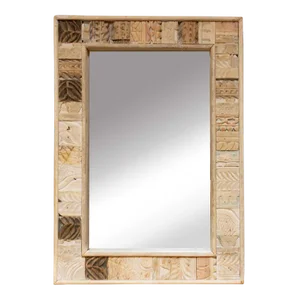 Vintage Tribal Carved Wall Mirror