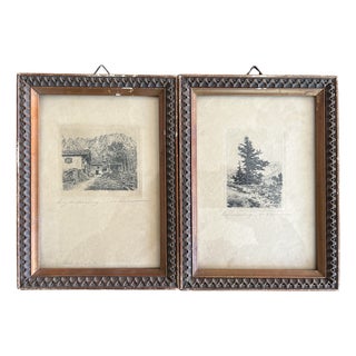M.Wielmann, German Landscape, 1930, Etching & Paper For Sale