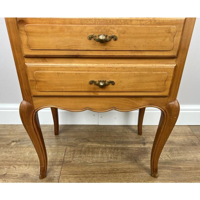 French Bedside Tables in Wood, Set of 2 For Sale - Image 6 of 17