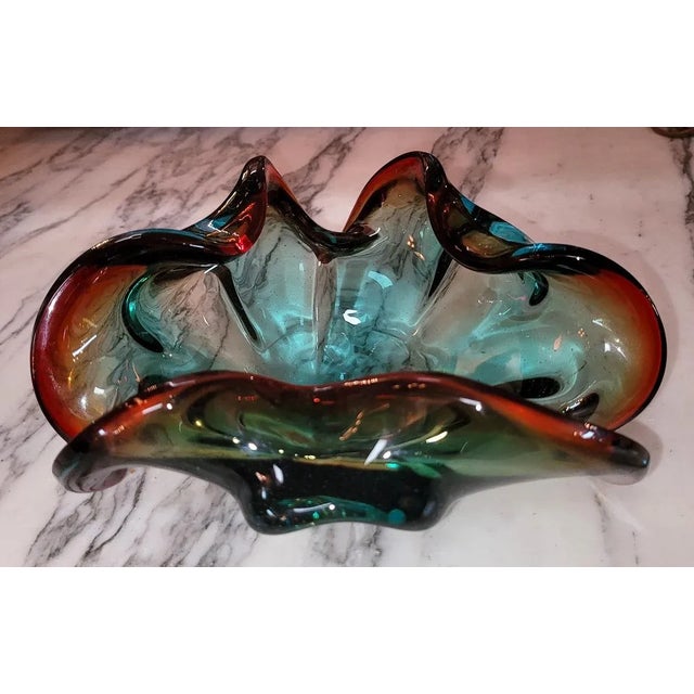 Mid 20th Century Mid Century Murano Art Glass Shell Bowl For Sale - Image 5 of 13