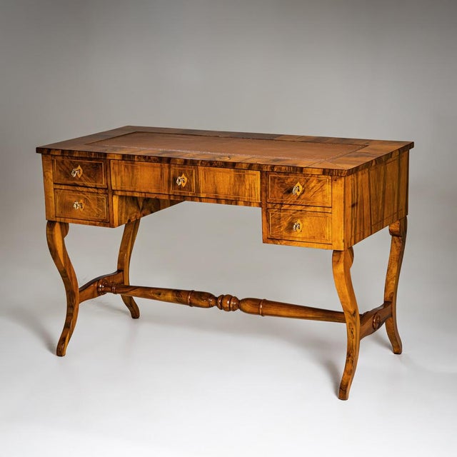 Biedermeier Writing Desk in Walnut, 1830s For Sale - Image 12 of 12