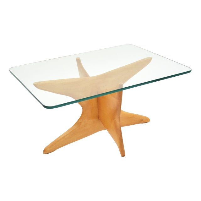 Vintage Italian Satinwood Side Table, 1960s For Sale