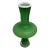 Vintage Italian Glass Green, White and Clear Cased Glass Vase For Sale