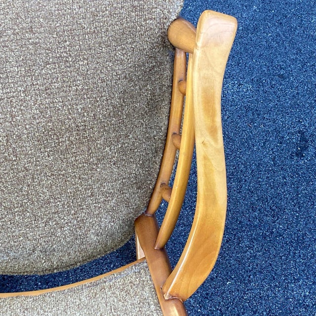Mid-Century Modern Maple High Back Rocking Chair For Sale - Image 11 of 13