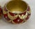 Indian 1990s Red & Gold Metal Napkin Rings- Set of 2 For Sale - Image 3 of 6